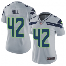 Women's Nike Seattle Seahawks #42 Delano Hill Grey Alternate Vapor Untouchable Limited Player NFL Jersey