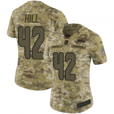 Women's Nike Seattle Seahawks #42 Delano Hill Limited Camo 2018 Salute to Service NFL Jersey