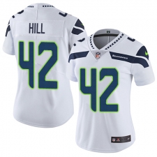 Women's Nike Seattle Seahawks #42 Delano Hill White Vapor Untouchable Elite Player NFL Jersey