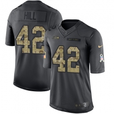 Youth Nike Seattle Seahawks #42 Delano Hill Limited Black 2016 Salute to Service NFL Jersey