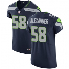 Men's Nike Seattle Seahawks #58 D.J. Alexander Navy Blue Team Color Vapor Untouchable Elite Player NFL Jersey