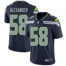 Men's Nike Seattle Seahawks #58 D.J. Alexander Navy Blue Team Color Vapor Untouchable Limited Player NFL Jersey
