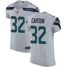 Men's Nike Seattle Seahawks #32 Chris Carson Grey Alternate Vapor Untouchable Elite Player NFL Jersey