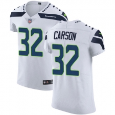 Men's Nike Seattle Seahawks #32 Chris Carson White Vapor Untouchable Elite Player NFL Jersey