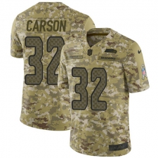 Youth Nike Seattle Seahawks #32 Chris Carson Limited Camo 2018 Salute to Service NFL Jersey