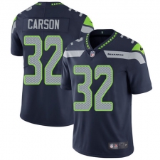 Youth Nike Seattle Seahawks #32 Chris Carson Navy Blue Team Color Vapor Untouchable Elite Player NFL Jersey