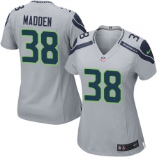 Women's Nike Seattle Seahawks #38 Tre Madden Game Grey Alternate NFL Jersey