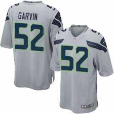 Men's Nike Seattle Seahawks #52 Terence Garvin Game Grey Alternate NFL Jersey