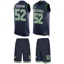 Men's Nike Seattle Seahawks #52 Terence Garvin Limited Steel Blue Tank Top Suit NFL Jersey