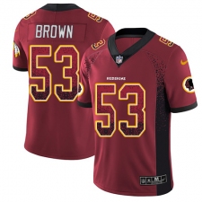 Men's Nike Washington Redskins #53 Zach Brown Limited Red Rush Drift Fashion NFL Jersey