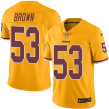 Men's Nike Washington Redskins #56 Zach Brown Elite Gold Rush Vapor Untouchable NFL Jersey