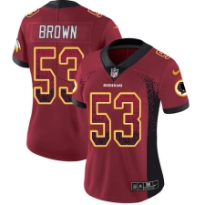 Women's Nike Washington Redskins #53 Zach Brown Limited Red Rush Drift Fashion NFL Jersey
