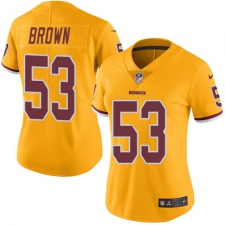 Women's Nike Washington Redskins #56 Zach Brown Limited Gold Rush Vapor Untouchable NFL Jersey