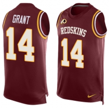 Men's Nike Washington Redskins #14 Ryan Grant Limited Red Player Name & Number Tank Top NFL Jersey