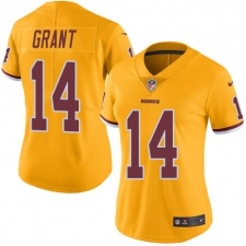 Women's Nike Washington Redskins #14 Ryan Grant Limited Gold Rush Vapor Untouchable NFL Jersey