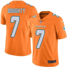 Men's Nike Miami Dolphins #6 Brandon Doughty Elite Orange Rush Vapor Untouchable NFL Jersey