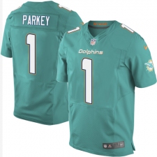 Men's Nike Miami Dolphins #1 Cody Parkey Elite Aqua Green Team Color NFL Jersey