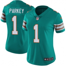 Women's Nike Miami Dolphins #1 Cody Parkey Aqua Green Alternate Vapor Untouchable Elite Player NFL Jersey
