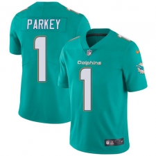 Youth Nike Miami Dolphins #1 Cody Parkey Aqua Green Team Color Vapor Untouchable Elite Player NFL Jersey