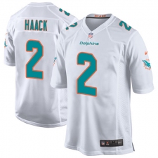 Men's Nike Miami Dolphins #2 Matt Haack Game White NFL Jersey