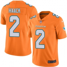 Men's Nike Miami Dolphins #2 Matt Haack Limited Orange Rush Vapor Untouchable NFL Jersey