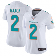 Women's Nike Miami Dolphins #2 Matt Haack White Vapor Untouchable Limited Player NFL Jersey
