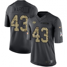 Men's Nike Tampa Bay Buccaneers #43 T.J. Ward Limited Black 2016 Salute to Service NFL Jersey