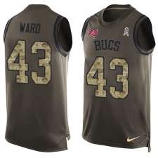 Men's Nike Tampa Bay Buccaneers #43 T.J. Ward Limited Green Salute to Service Tank Top NFL Jersey