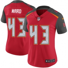 Women's Nike Tampa Bay Buccaneers #43 T.J. Ward Red Team Color Vapor Untouchable Limited Player NFL Jersey