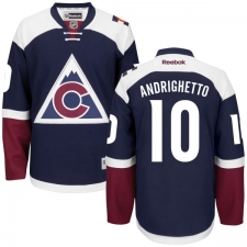 Men's Reebok Colorado Avalanche #10 Sven Andrighetto Authentic Blue Third NHL Jersey