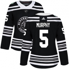 Women's Adidas Chicago Blackhawks #5 Connor Murphy Authentic Black 2019 Winter Classic NHL Jersey