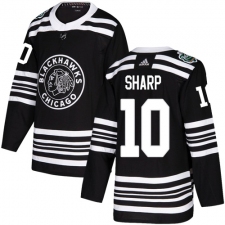 Men's Adidas Chicago Blackhawks #10 Patrick Sharp Authentic Black 2019 Winter Classic NHL Jersey
