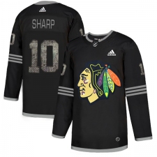 Men's Adidas Chicago Blackhawks #10 Patrick Sharp Black Authentic Classic Stitched NHL Jersey