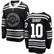 Men's Chicago Blackhawks #10 Patrick Sharp Black 2019 Winter Classic Fanatics Branded Breakaway NHL Jersey