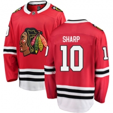 Men's Chicago Blackhawks #10 Patrick Sharp Fanatics Branded Red Home Breakaway NHL Jersey
