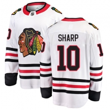 Men's Chicago Blackhawks #10 Patrick Sharp Fanatics Branded White Away Breakaway NHL Jersey