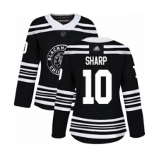 Women's Chicago Blackhawks #10 Patrick Sharp Authentic Black Alternate Hockey Jersey