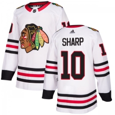 Youth Adidas Chicago Blackhawks #10 Patrick Sharp Authentic White Away NHL Jersey