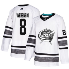 Men's Adidas Columbus Blue Jackets #8 Zach Werenski White 2019 All-Star Game Parley Authentic Stitched NHL Jersey