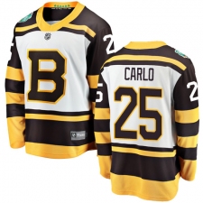 Men's Boston Bruins #25 Brandon Carlo White 2019 Winter Classic Fanatics Branded Breakaway NHL Jersey