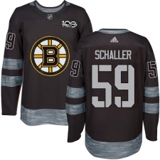 Men's Adidas Boston Bruins #59 Tim Schaller Authentic Black 1917-2017 100th Anniversary NHL Jersey