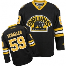 Women's Reebok Boston Bruins #59 Tim Schaller Premier Black Third NHL Jersey