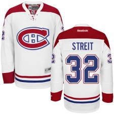Men's Reebok Montreal Canadiens #32 Mark Streit Authentic White Away NHL Jersey