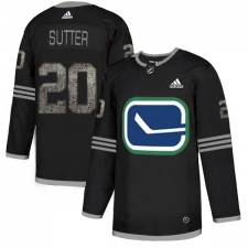 Men's Adidas Vancouver Canucks #20 Brandon Sutter Black 1 Authentic Classic Stitched NHL Jerseyy