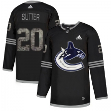 Men's Adidas Vancouver Canucks #20 Brandon Sutter Black Authentic Classic Stitched NHL Jersey