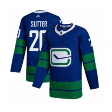Men's Vancouver Canucks #20 Brandon Sutter Authentic Royal Blue Alternate Hockey Jersey