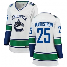 Women's Vancouver Canucks #25 Jacob Markstrom Fanatics Branded White Away Breakaway NHL Jersey