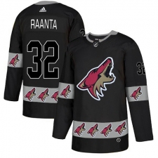 Men's Adidas Arizona Coyotes #32 Antti Raanta Authentic Black Team Logo Fashion NHL Jersey