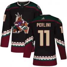 Men's Adidas Arizona Coyotes #11 Brendan Perlini Authentic Black Alternate NHL Jersey