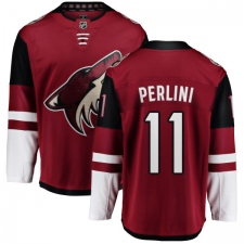 Men's Arizona Coyotes #11 Brendan Perlini Fanatics Branded Burgundy Red Home Breakaway NHL Jersey